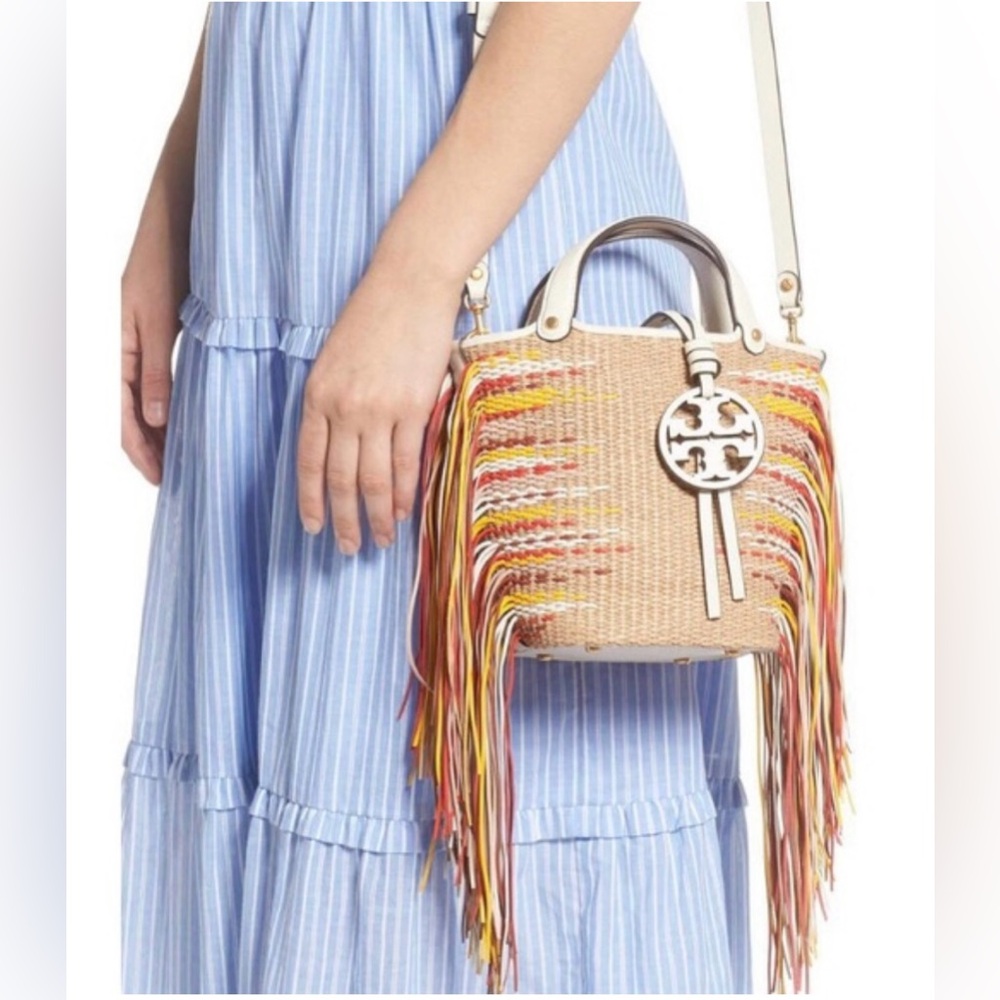 Crossbody bag Tory Burch Miller Fringe Mini Bucket Bag